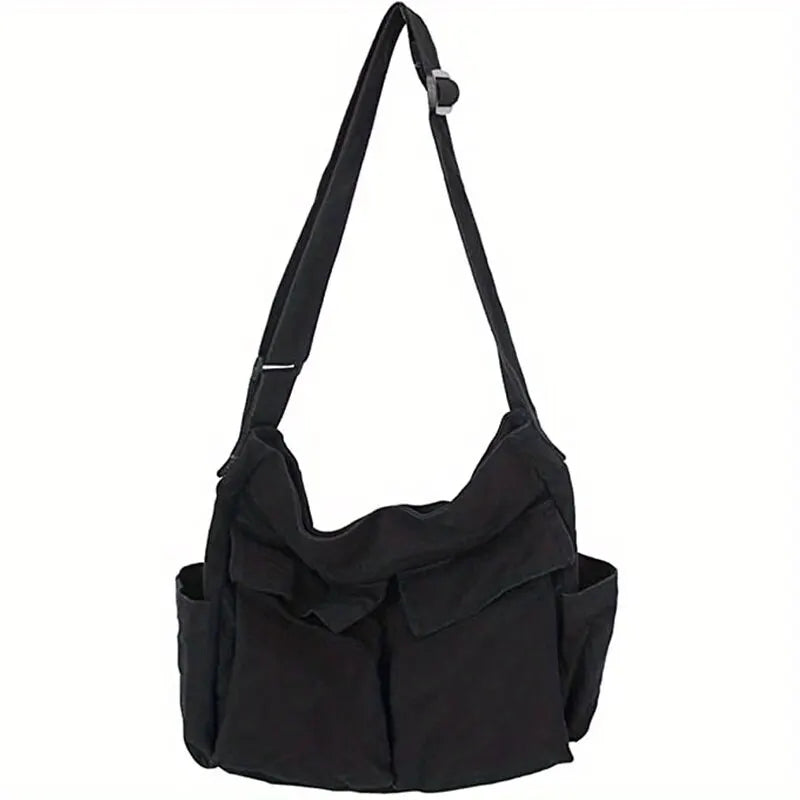 Women Vintage Handbag Canvas Teenager Shoulder Tote Bags Messenger Bags Ladies Casual Handbag Crossbody Purse