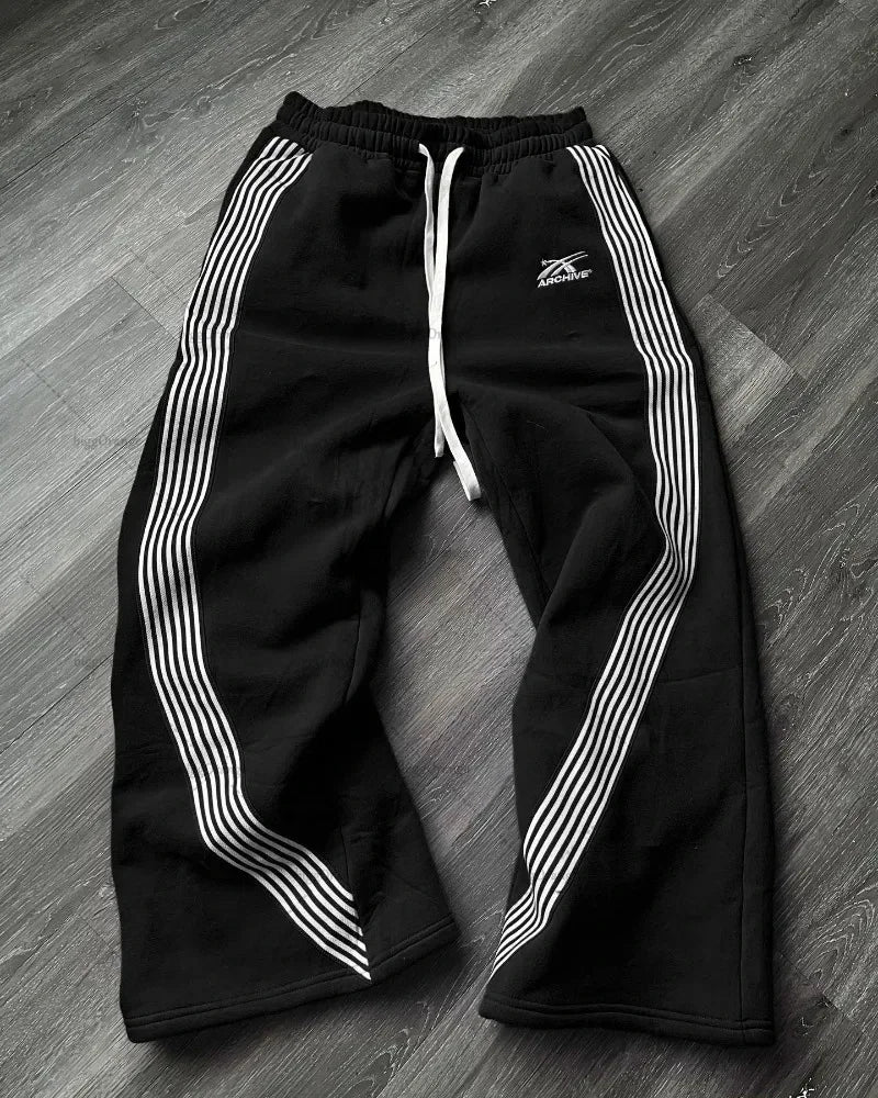 Y2K Retro Camouflage Casual Loose Fitting Men Pants, Gothic Harajuku Men and Women High-Quality Jogging Drawstring Sports Pants