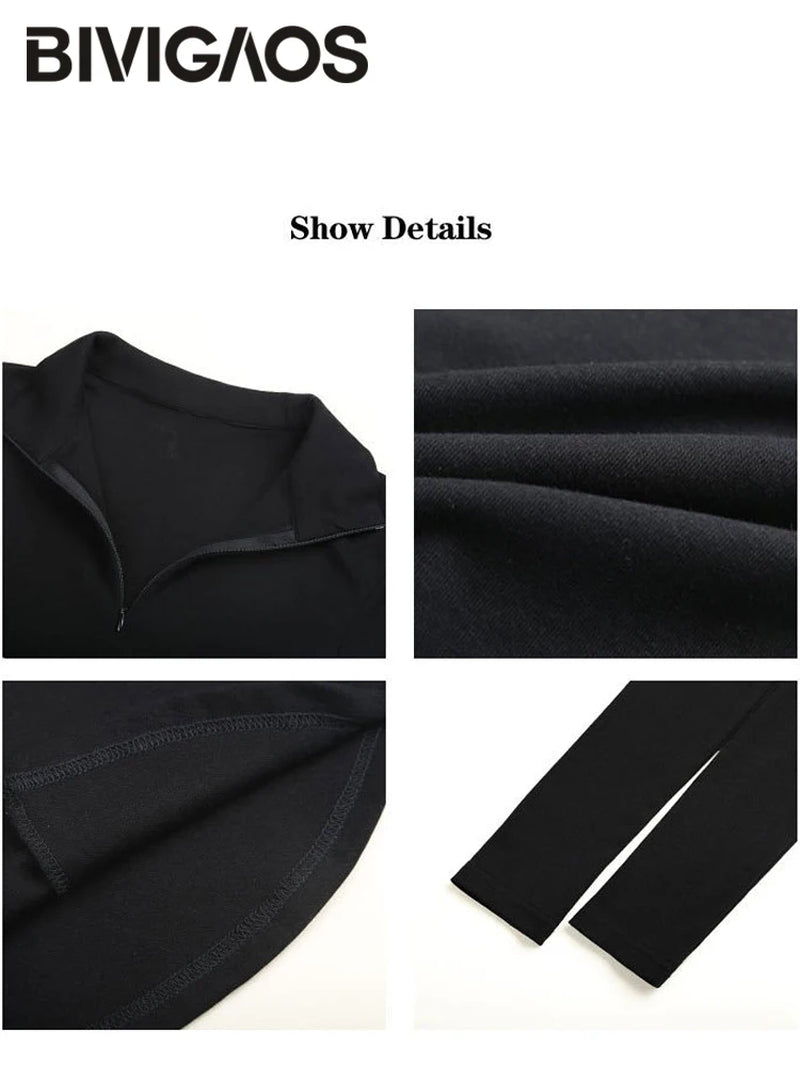 2024 New Spring Summer Slim Long-Sleeved T-Shirt Women Black Hottie Cotton Zipper Lapel Polo Collar Top Bottoming Shirt