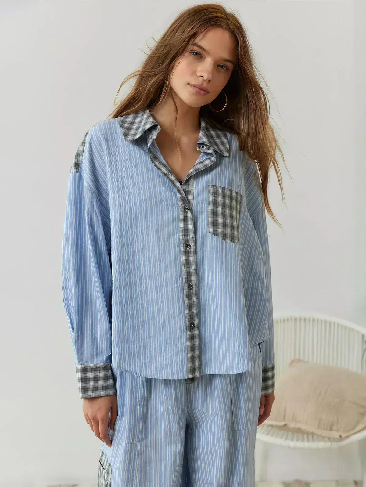 Natalie | Women Spring Plaid Two Piece Set