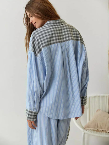 Natalie | Women Spring Plaid Two Piece Set