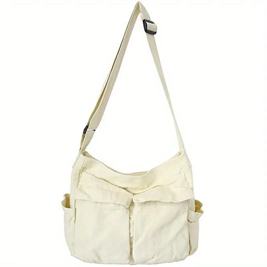 Women Vintage Handbag Canvas Teenager Shoulder Tote Bags Messenger Bags Ladies Casual Handbag Crossbody Purse