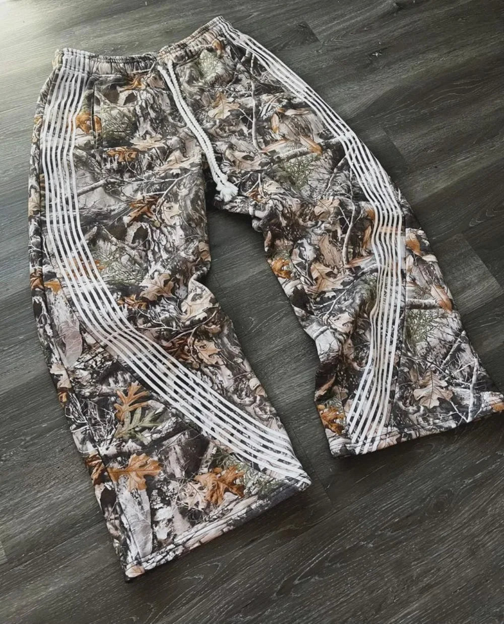 Y2K Retro Camouflage Casual Loose Fitting Men Pants, Gothic Harajuku Men and Women High-Quality Jogging Drawstring Sports Pants