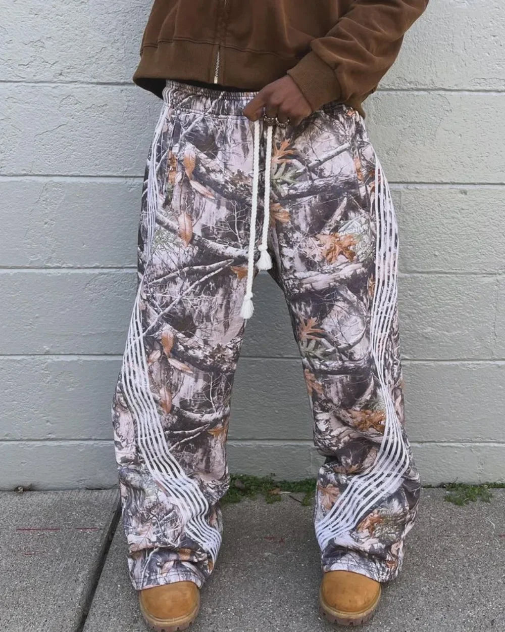 Y2K Retro Camouflage Casual Loose Fitting Men Pants, Gothic Harajuku Men and Women High-Quality Jogging Drawstring Sports Pants