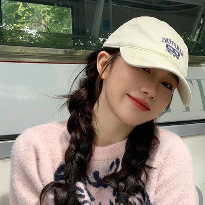 Letter Embroidery Women Baseball Hat Solid Color Fashion Casual Peaked Cap Cotton Snapback Hats Sun Visors Girl Bonnet Casquette