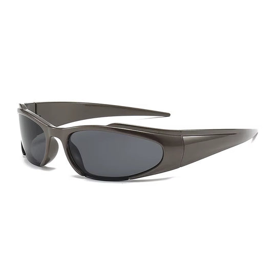 Y2K Sunglasses for Women Vintage Punk Men'S Sun Glasses Retro Oval Mirror Lenses Eyewear Outdoor Cycling Goggle UV400
