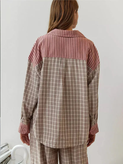 Natalie | Women Spring Plaid Two Piece Set